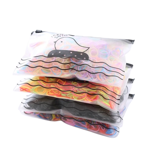 500 Peças de Elástico De Cabelo Feminino Descartável Multicolorido