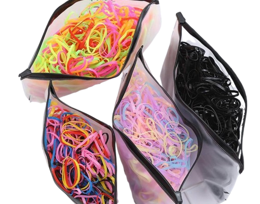 500 Peças de Elástico De Cabelo Feminino Descartável Multicolorido